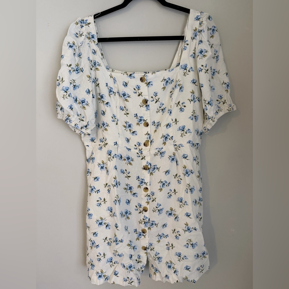 Old Navy Blue and White Button Fromt Dress Size XL